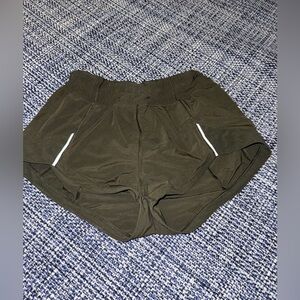 Lulu Olive Green Athletic Shorts
